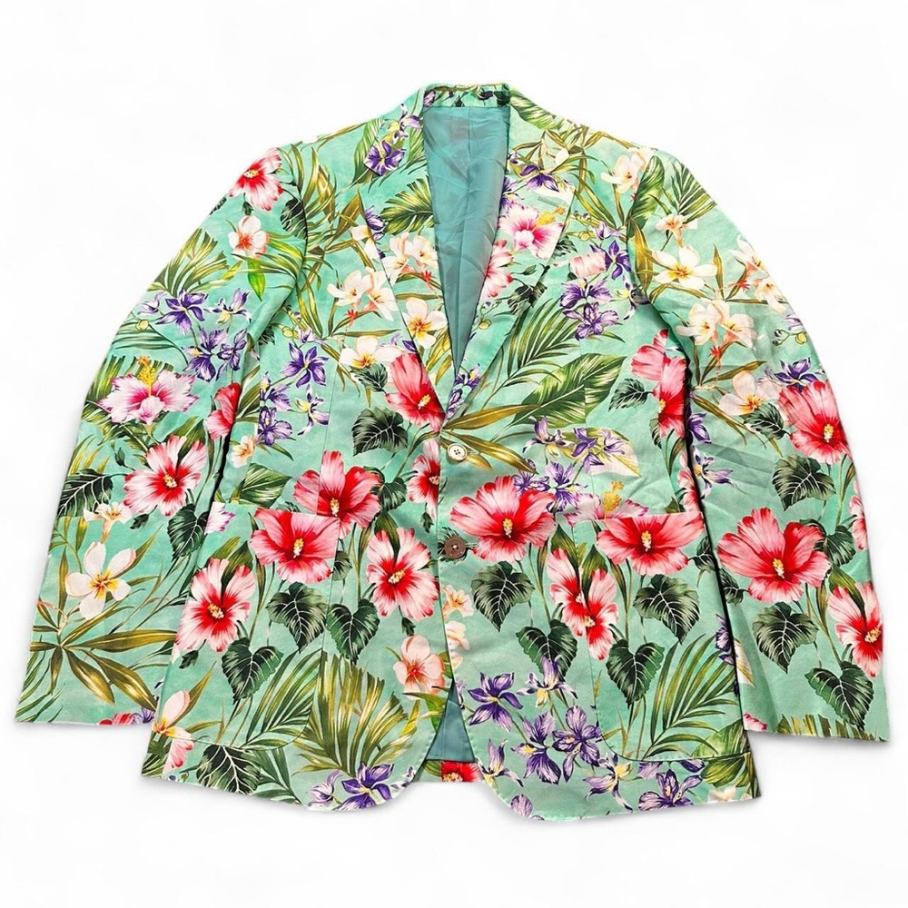 Ralph Lauren Purple Label Men’s Kent Hand-Tailored‎ Botanical Silk Jacket 38S